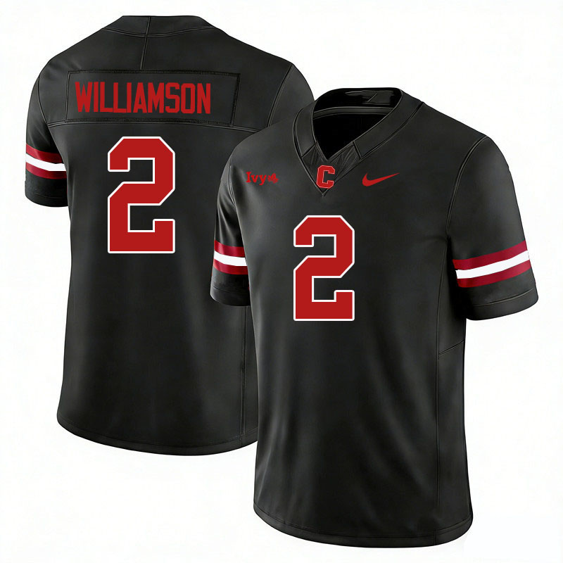 Cornell Big Red #2 Johnny Williamson College Football Jerseys,Uniforms Stitched-Black